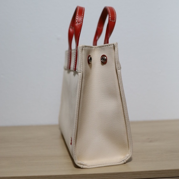 Burberry Blue Label Tote Hand Bag Canvas Beige - Picture 3 of 12